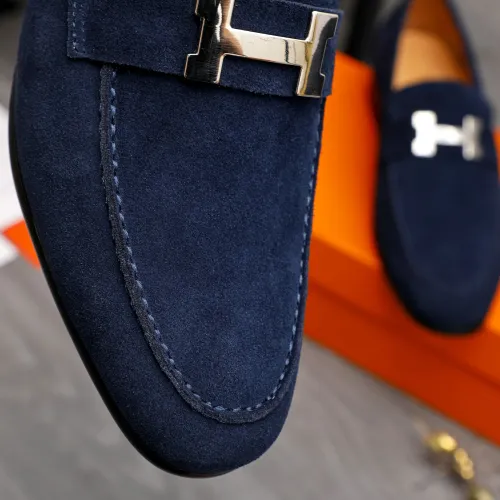 Replica Hermes Leather Shoes For Men #1471043 $82.00 USD for Wholesale