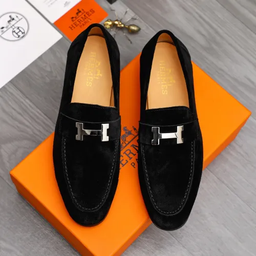 Replica Hermes Leather Shoes For Men #1471044 $82.00 USD for Wholesale