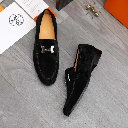 Replica Hermes Leather Shoes For Men #1471044 $82.00 USD for Wholesale