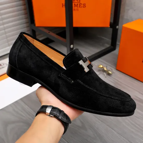 Replica Hermes Leather Shoes For Men #1471044 $82.00 USD for Wholesale