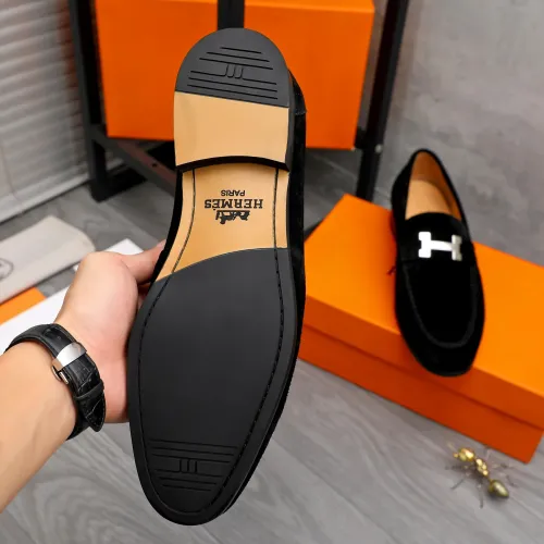 Replica Hermes Leather Shoes For Men #1471044 $82.00 USD for Wholesale