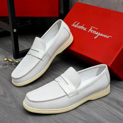 Wholesale Salvatore Ferragamo Leather Shoes For Men #1471045 $100.00 USD, Wholesale Quality Replica Salvatore Ferragamo Leather Shoes
