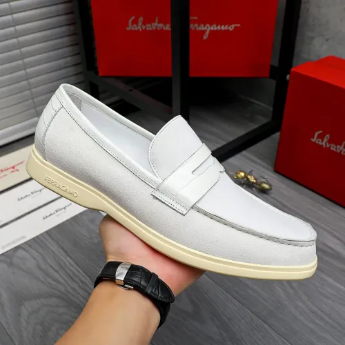 Replica Salvatore Ferragamo Leather Shoes For Men #1471045 $100.00 USD for Wholesale