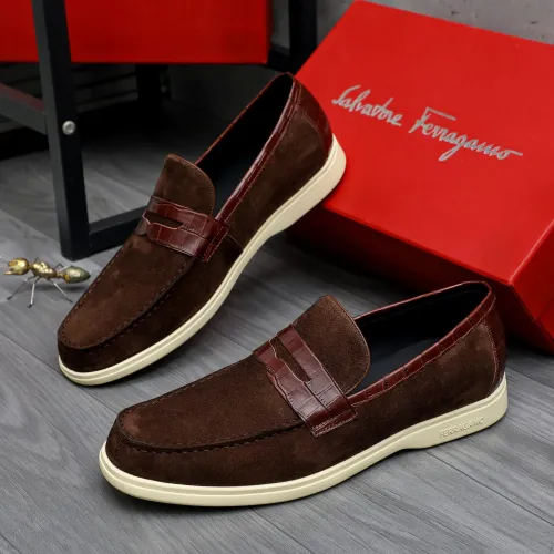 Wholesale Salvatore Ferragamo Leather Shoes For Men #1471046 $100.00 USD, Wholesale Quality Replica Salvatore Ferragamo Leather Shoes