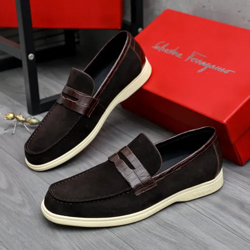 Wholesale Salvatore Ferragamo Leather Shoes For Men #1471047 $100.00 USD, Wholesale Quality Replica Salvatore Ferragamo Leather Shoes
