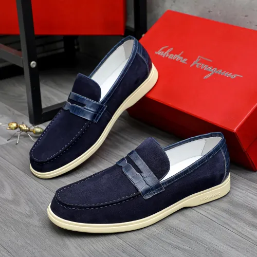 Wholesale Salvatore Ferragamo Leather Shoes For Men #1471048 $100.00 USD, Wholesale Quality Replica Salvatore Ferragamo Leather Shoes