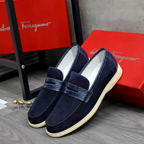 Replica Salvatore Ferragamo Leather Shoes For Men #1471048 $100.00 USD for Wholesale