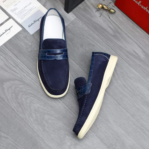 Replica Salvatore Ferragamo Leather Shoes For Men #1471048 $100.00 USD for Wholesale