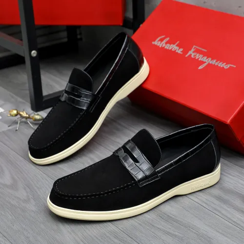 Wholesale Salvatore Ferragamo Leather Shoes For Men #1471049 $100.00 USD, Wholesale Quality Replica Salvatore Ferragamo Leather Shoes