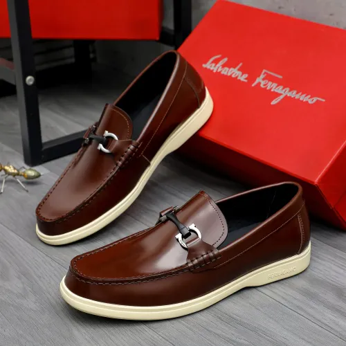 Wholesale Salvatore Ferragamo Leather Shoes For Men #1471057 $100.00 USD, Wholesale Quality Replica Salvatore Ferragamo Leather Shoes