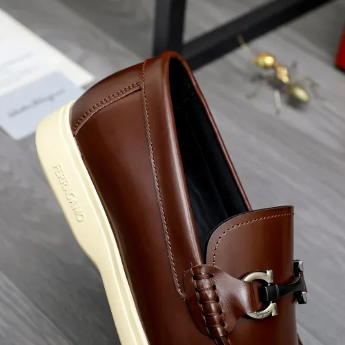 Replica Salvatore Ferragamo Leather Shoes For Men #1471057 $100.00 USD for Wholesale