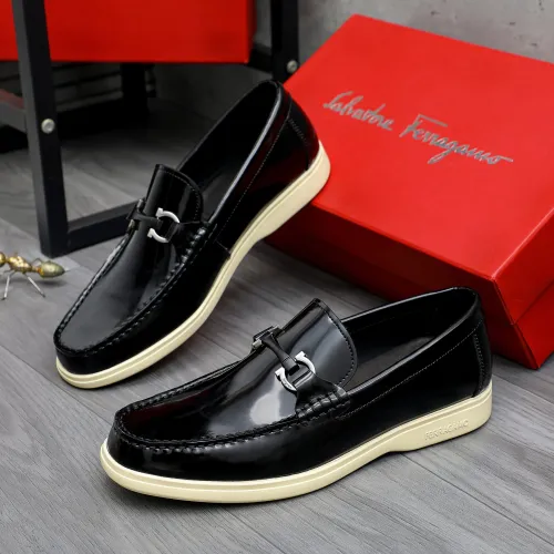 Wholesale Salvatore Ferragamo Leather Shoes For Men #1471058 $100.00 USD, Wholesale Quality Replica Salvatore Ferragamo Leather Shoes