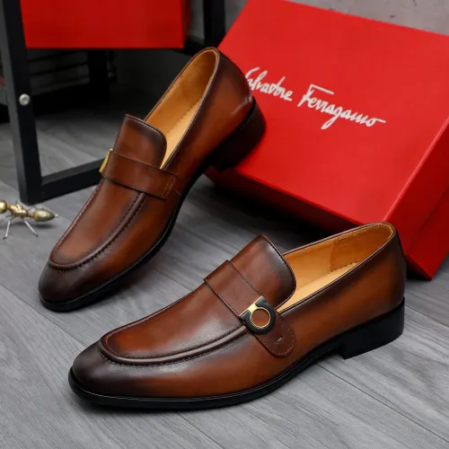Wholesale Salvatore Ferragamo Leather Shoes For Men #1471060 $96.00 USD, Wholesale Quality Replica Salvatore Ferragamo Leather Shoes