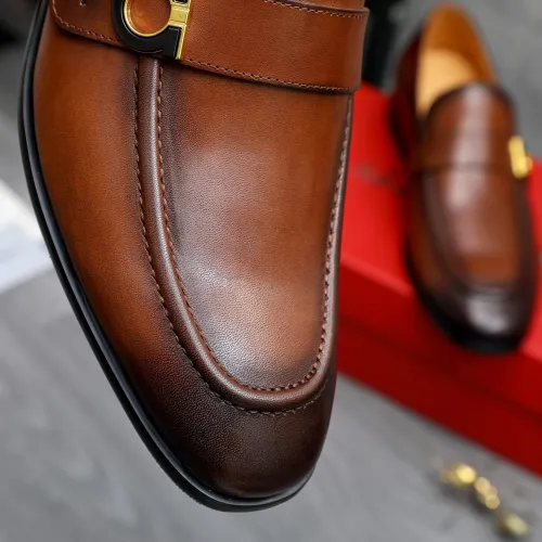 Replica Salvatore Ferragamo Leather Shoes For Men #1471060 $96.00 USD for Wholesale