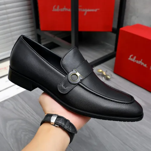 Replica Salvatore Ferragamo Leather Shoes For Men #1471061 $96.00 USD for Wholesale