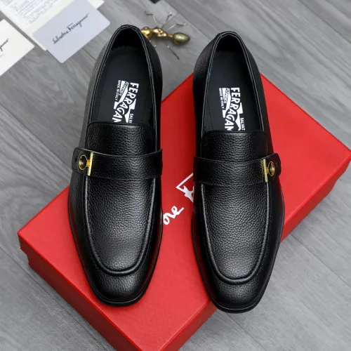 Replica Salvatore Ferragamo Leather Shoes For Men #1471062 $96.00 USD for Wholesale