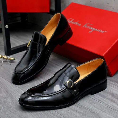 Wholesale Salvatore Ferragamo Leather Shoes For Men #1471063 $96.00 USD, Wholesale Quality Replica Salvatore Ferragamo Leather Shoes