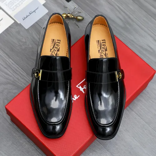 Replica Salvatore Ferragamo Leather Shoes For Men #1471063 $96.00 USD for Wholesale