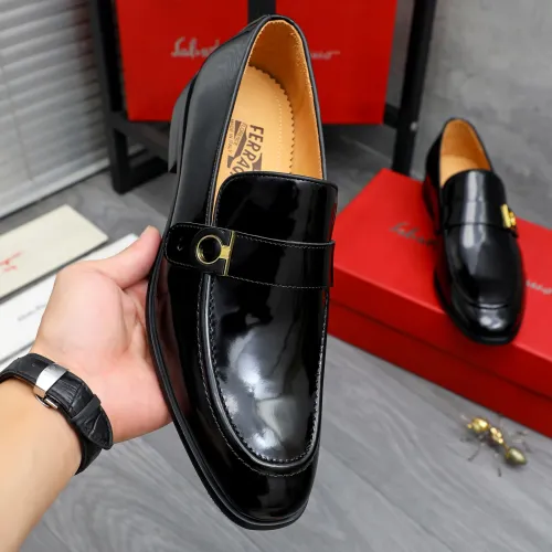 Replica Salvatore Ferragamo Leather Shoes For Men #1471063 $96.00 USD for Wholesale