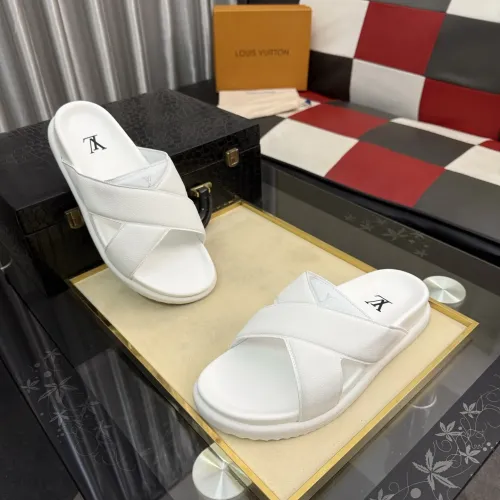 Wholesale Louis Vuitton Slippers For Men #1471130 $60.00 USD, Wholesale Quality Replica Louis Vuitton Slippers