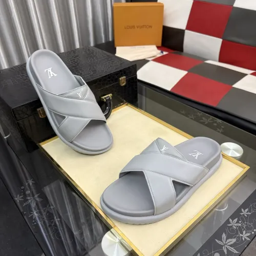 Wholesale Louis Vuitton Slippers For Men #1471131 $60.00 USD, Wholesale Quality Replica Louis Vuitton Slippers
