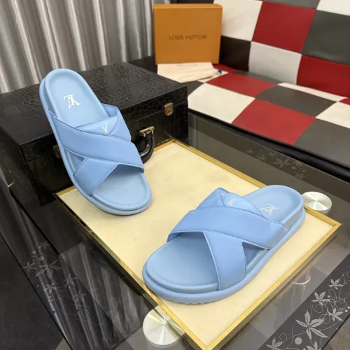 Wholesale Louis Vuitton Slippers For Men #1471132 $60.00 USD, Wholesale Quality Replica Louis Vuitton Slippers