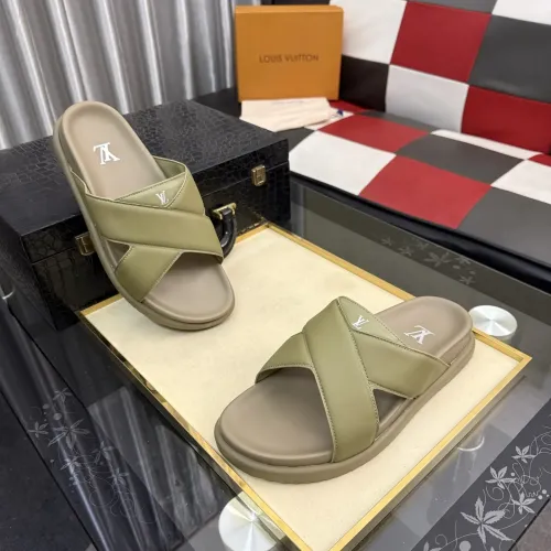 Wholesale Louis Vuitton Slippers For Men #1471133 $60.00 USD, Wholesale Quality Replica Louis Vuitton Slippers