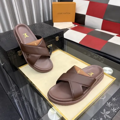 Wholesale Louis Vuitton Slippers For Men #1471134 $60.00 USD, Wholesale Quality Replica Louis Vuitton Slippers