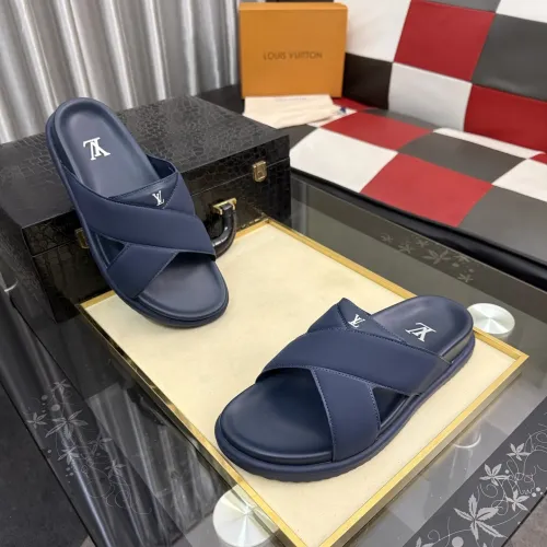 Wholesale Louis Vuitton Slippers For Men #1471135 $60.00 USD, Wholesale Quality Replica Louis Vuitton Slippers