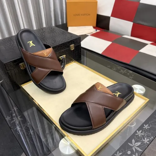 Wholesale Louis Vuitton Slippers For Men #1471137 $60.00 USD, Wholesale Quality Replica Louis Vuitton Slippers