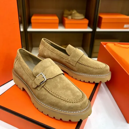 Replica Hermes Leather Shoes For Men #1471311 $150.00 USD for Wholesale