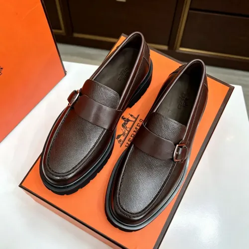 Replica Hermes Leather Shoes For Men #1471312 $150.00 USD for Wholesale