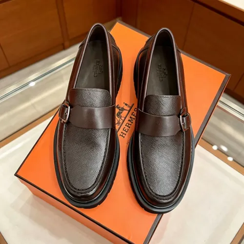 Replica Hermes Leather Shoes For Men #1471312 $150.00 USD for Wholesale