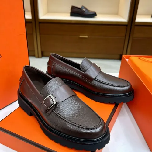 Replica Hermes Leather Shoes For Men #1471312 $150.00 USD for Wholesale