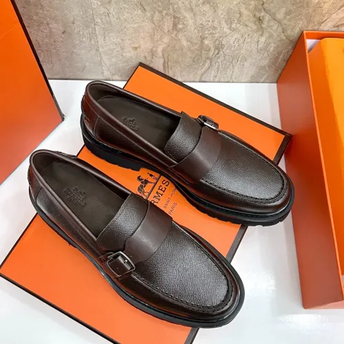 Replica Hermes Leather Shoes For Men #1471312 $150.00 USD for Wholesale