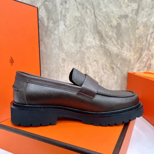 Replica Hermes Leather Shoes For Men #1471312 $150.00 USD for Wholesale