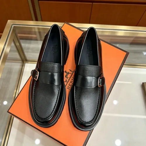 Replica Hermes Leather Shoes For Men #1471313 $150.00 USD for Wholesale