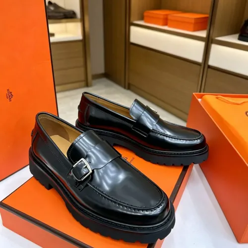 Replica Hermes Leather Shoes For Men #1471315 $150.00 USD for Wholesale