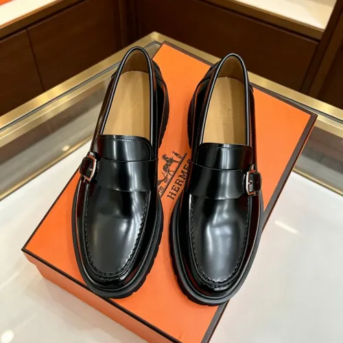 Replica Hermes Leather Shoes For Men #1471315 $150.00 USD for Wholesale