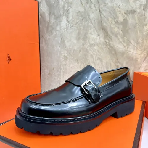 Replica Hermes Leather Shoes For Men #1471315 $150.00 USD for Wholesale