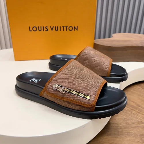 Wholesale Louis Vuitton Slippers For Men #1471355 $85.00 USD, Wholesale Quality Replica Louis Vuitton Slippers