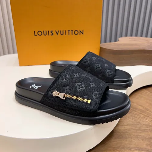 Wholesale Louis Vuitton Slippers For Men #1471356 $85.00 USD, Wholesale Quality Replica Louis Vuitton Slippers