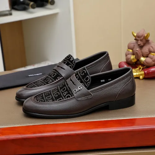Wholesale Dolce &amp; Gabbana D&amp;G Leather Shoes For Men #1471371 $88.00 USD, Wholesale Quality Replica Dolce &amp; Gabbana D&amp;G Leather Shoes