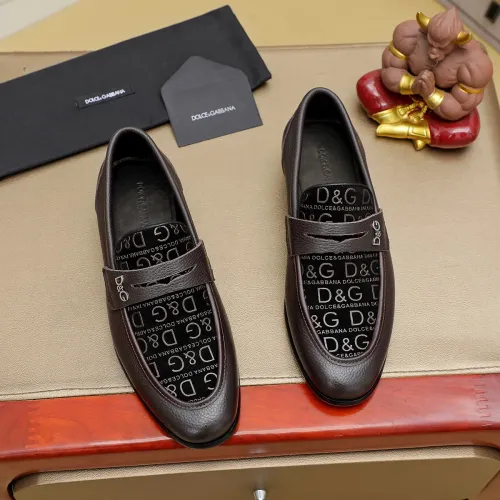 Replica Dolce & Gabbana D&G Leather Shoes For Men #1471371 $88.00 USD for Wholesale