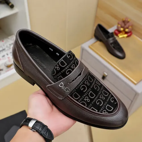 Replica Dolce & Gabbana D&G Leather Shoes For Men #1471371 $88.00 USD for Wholesale