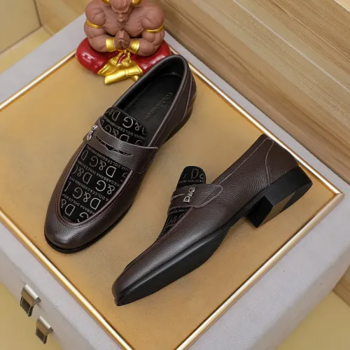 Replica Dolce & Gabbana D&G Leather Shoes For Men #1471371 $88.00 USD for Wholesale