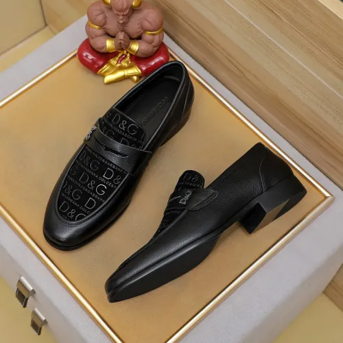 Replica Dolce & Gabbana D&G Leather Shoes For Men #1471372 $88.00 USD for Wholesale