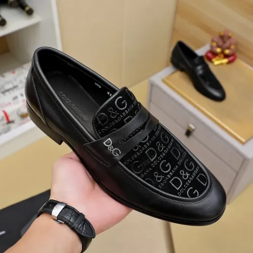 Replica Dolce & Gabbana D&G Leather Shoes For Men #1471373 $88.00 USD for Wholesale