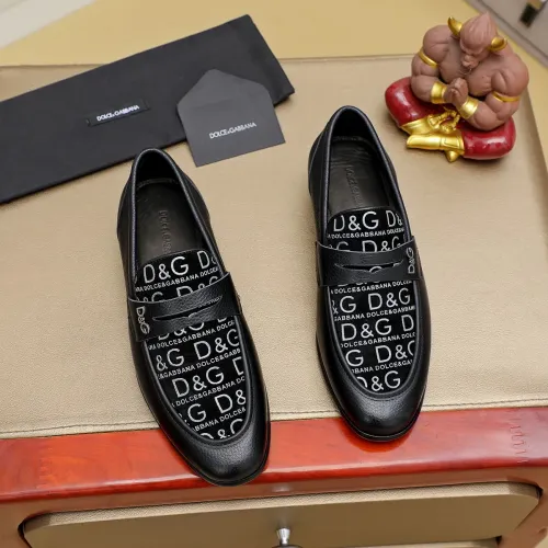 Replica Dolce & Gabbana D&G Leather Shoes For Men #1471374 $88.00 USD for Wholesale