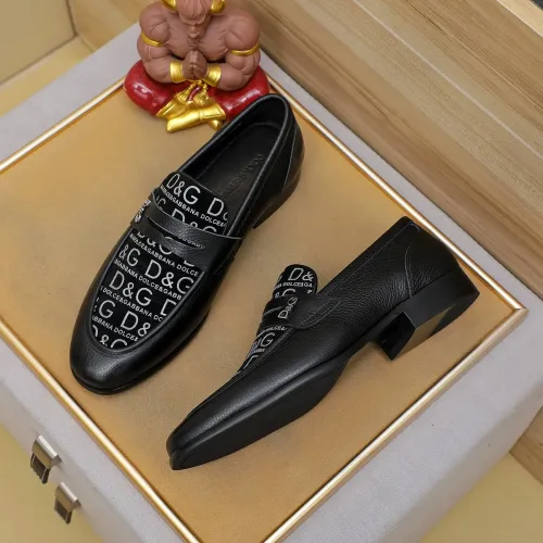 Replica Dolce & Gabbana D&G Leather Shoes For Men #1471374 $88.00 USD for Wholesale